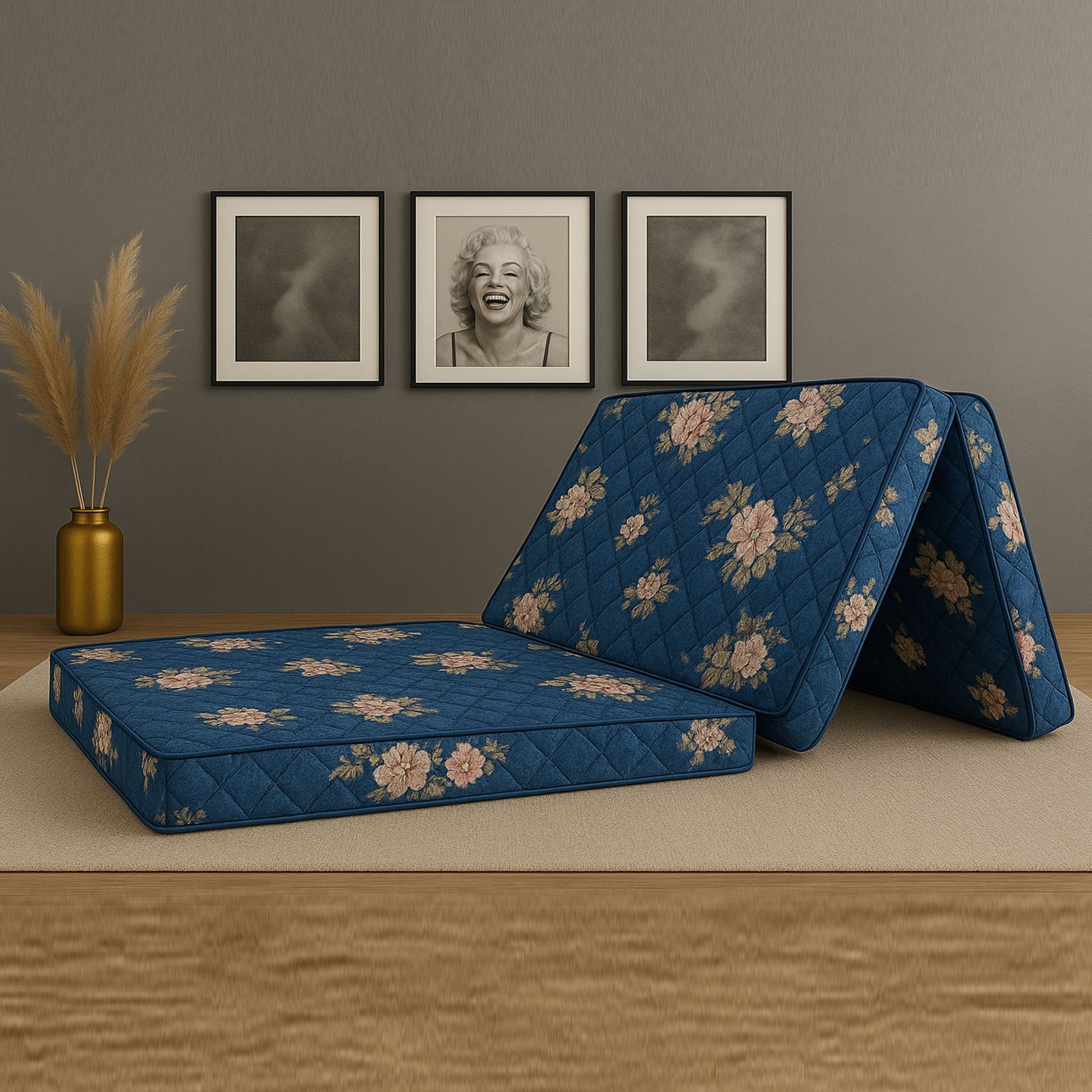 SLEEP SPA SOFT BOUNCE 3-FOLD PREMIUM ORTHOPEDIC DIRECT FROM FACTORY 3 inch Double PU Foam Mattress (L X W: 72 inch X 48 inch)