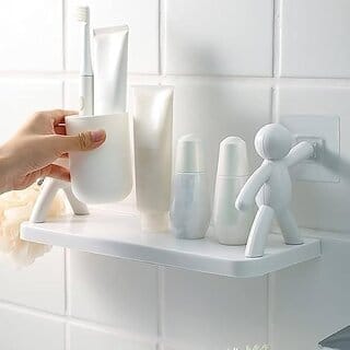 cartoon Bathroom self Self Adhesive Sticker Support Without Drilling Multipurpose Wall Mount