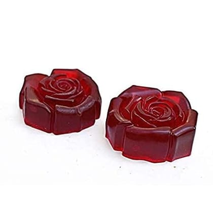 GlowMe Natural Organic Handmade Rose Red Soaps Face and Bath Soap (For Skin Brightening, Moisturising,Smoothening,Deep Cleansing| Promotes Even Skin Tone,Gently Removes Dirt and Oil)