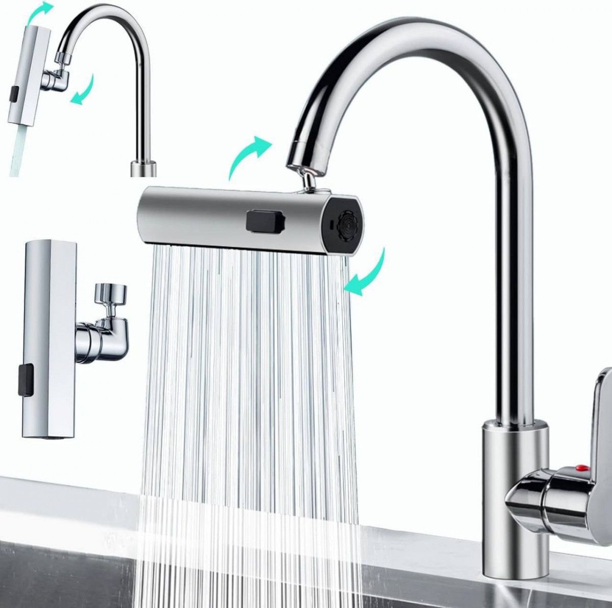 Wholesale Item - 4 MODE KITCHEN WATERFALL FAUCET - MOQ 18 Pieces