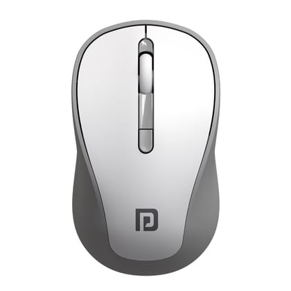 Portronics Toad 34 Wireless Mouse (White) with 2.4 GHz Wireless, Adjustable Sensitivity, USB Receiver, Ergonomic Design, for Laptops, Desktops PC, Mac
