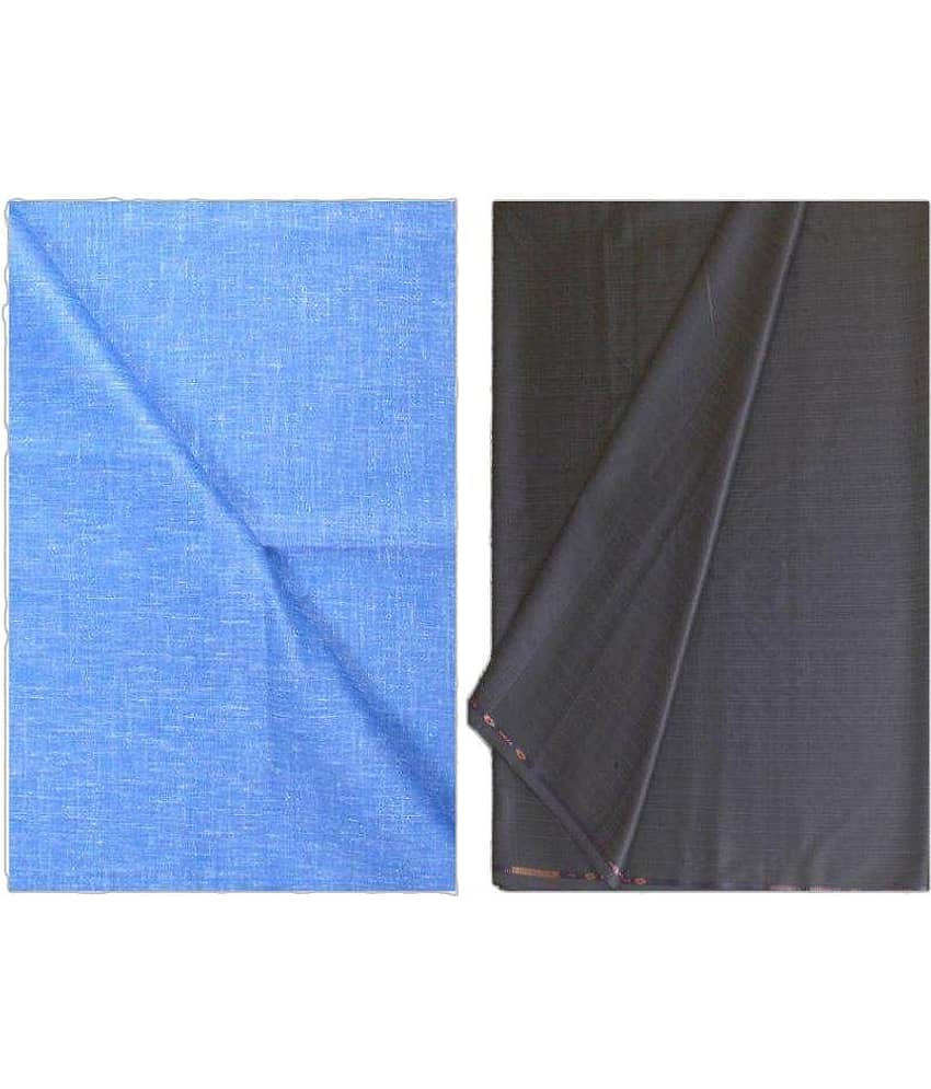 Kundan Sulz Gwalior Multi Linen Unstitched Shirts & Trousers