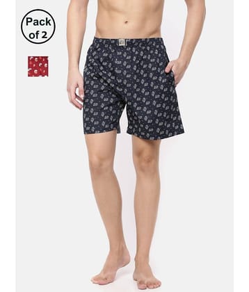 Force NXT Pack of 2 Cotton Boxers For Men's ( Multi )