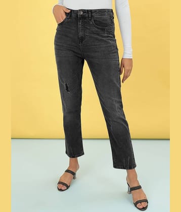 Freehand - Grey Cotton Blend Straight Fit Women's Jeans ( Pack of 1 )