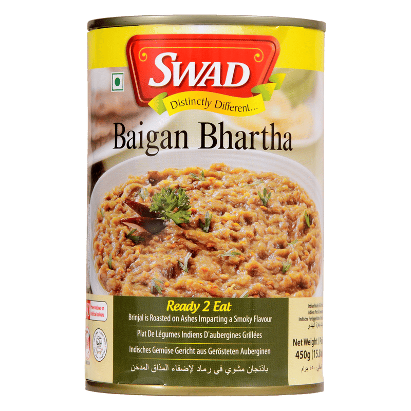 Swad Ready to Cook and EatBaigan Bhartha Instant Mix Vegetarian Heat & Eat with No Added Preservative - 450 Grams (Pack of 3)