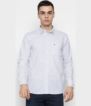 MODERNITY Cotton Blend Regular Fit Printed Full Sleeves Men's Casual Shirt - White ( Pack of 1 )