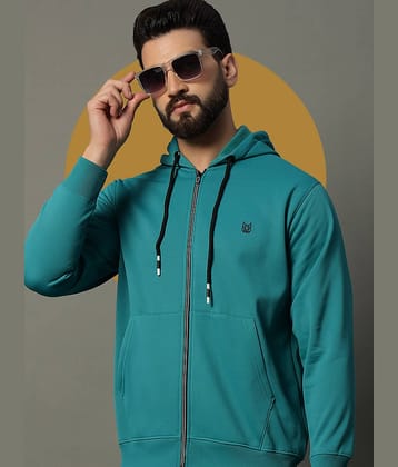 stelvin Cotton Blend Hooded Men's Sweatshirt - Teal ( Pack of 1 )