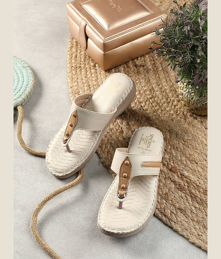 Liberty Cream Women's Thong Flip Flop