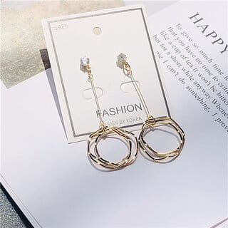 Geometric Hexagon Shaped Hoop Earring