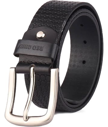 Red Chief - Black Leather Men's Casual Belt ( Pack of 1 )