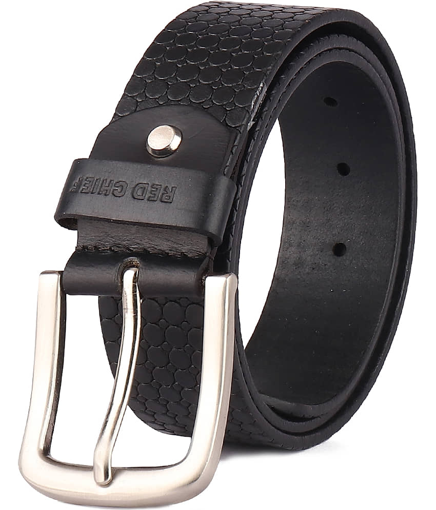 Red Chief - Black Leather Men's Casual Belt ( Pack of 1 )