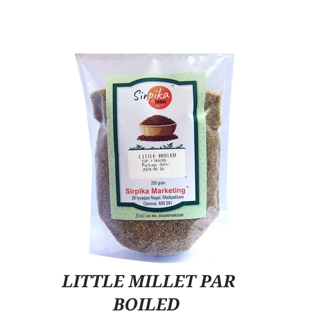 Par boiled little millets