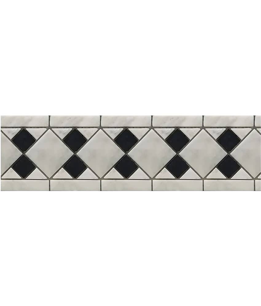 WallDesign Marble Stone Inlay Tile - 8 cm W x 305 cm L Nature Sticker ( 305 x 8 cms )