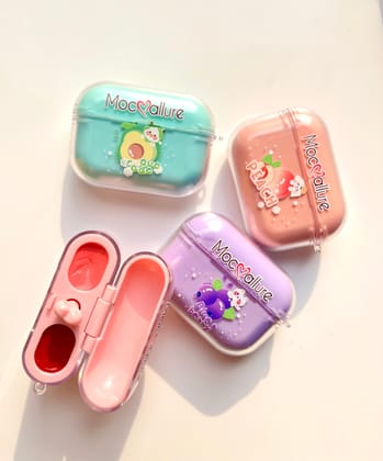 2 in 1 Airpod Lipstick | Cute Mini Lipstick with applicator (1 pc)-Peach