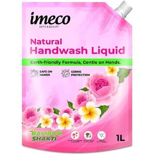 IMECO Bamboo Natural Handwash Pouch (1L), Gentle  Safe on Hands, 99.9 Germs Protection