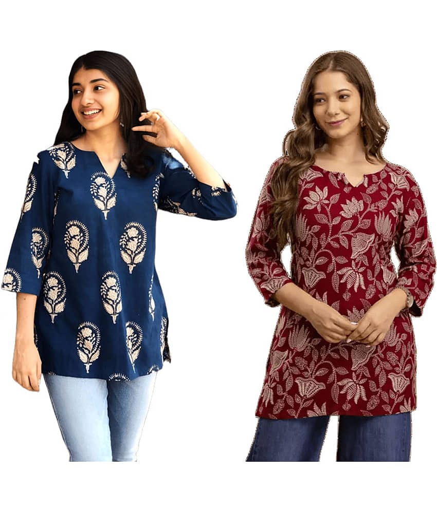 AK FASHION MALL Women Viscose Rayon Printed Straight Kurti ( Multicolor8 )