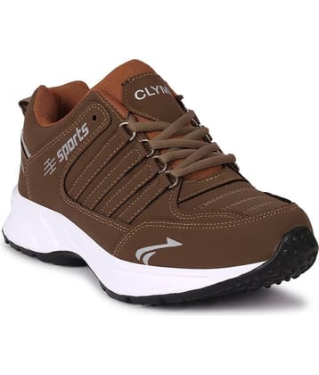 Clymb Brown Men's Sports Running Shoes