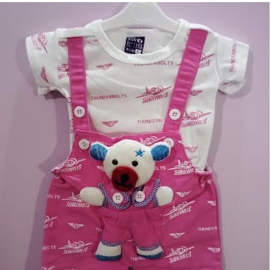 Boys Dungarees with cute teddy embossed, Kids Dungaree for Summer, Kids Clothing Set for Summer, Kids Clothing Set, Dungaree for Kids