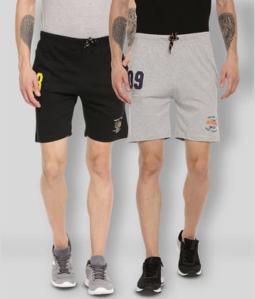 Ardeur - Multi Cotton Blend Men's Shorts ( Pack of 2 )