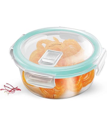 Treo By Milton Hi Borosilicate Clip Fresh Round Container, 400 ml, 1 Piece