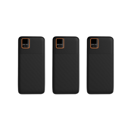 Walta Elite Buddy Pro Digital Advance 20000 Power Bank with LED Charging Indicator- Black (Pack of 3) 