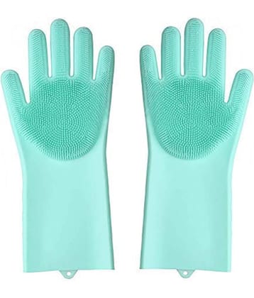 kaizen corporation silicon scrub gloves Rubber Medium Cleaning Glove