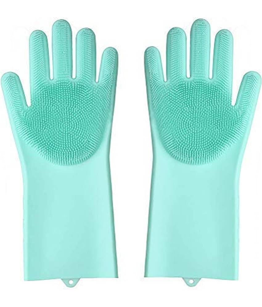 kaizen corporation silicon scrub gloves Rubber Medium Cleaning Glove