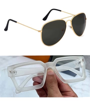 Elligator Multicolor Rectangular Sunglasses ( Pack of 2 )