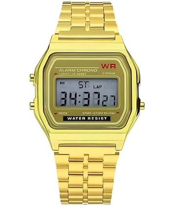 BANDSMITH Gold Metal Digital Men's Watch