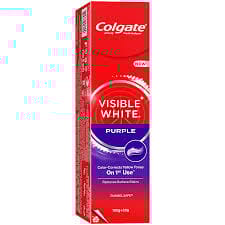 COLGATE VISIBLE WHITE  PURPLE TOOTH PASTE  120GM