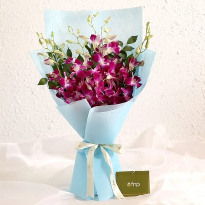 Heartfelt Feelings Purple Orchids Bouquet