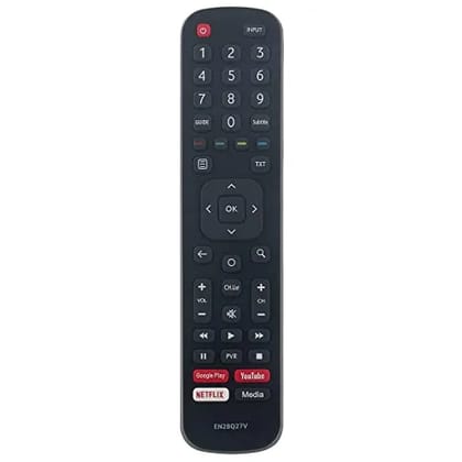 EHOP EN2BQ27V Remote Control Replacement for VU LCD Smart TV Remote Controller with GooglePlay Netflix YouTube Apps
