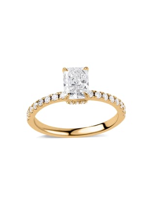 Serenity 1 Carat Lab Diamond Engagement Ring-10 / 9K / Yellow Gold