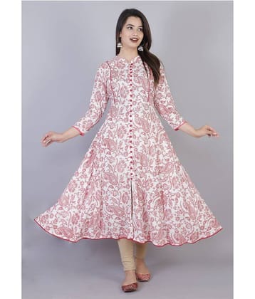 JC4U - Pink Rayon Women's Front Slit Kurti ( Pack of 1 )