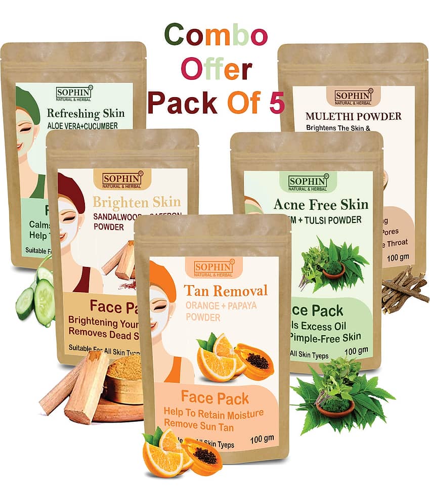 SOPHIN - Radiant Glow Face Pack for All Skin Type ( Pack of 5 )