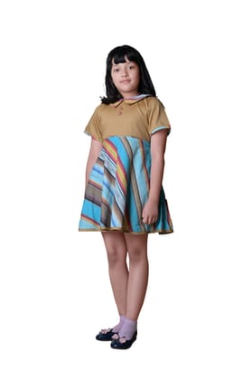 DE CHEVALERiE en Rouge - Peasant Plum Frock - Blue  7- 8 Years