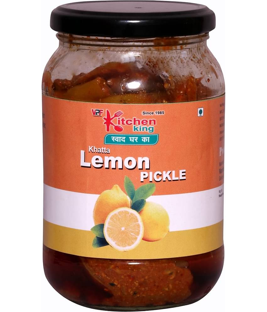 Kitchen King Best Quality Premium Delicious MotherMade Homemade Organic Fresh Khatta Lemon Pickle Nimbu Ka Achar Pickle 500 g