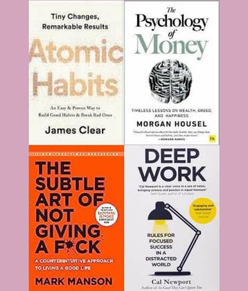 AtomicHabits +The Psychology of Money + The Subtle Art + Deep Work