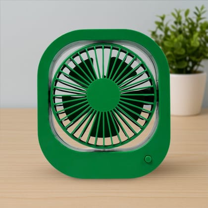 Portable USB Fan - Rechargeable, 2-Speed 180° Rotating Quiet Personal Fan for Travel, Car, and Outdoors (Battery Not Included)