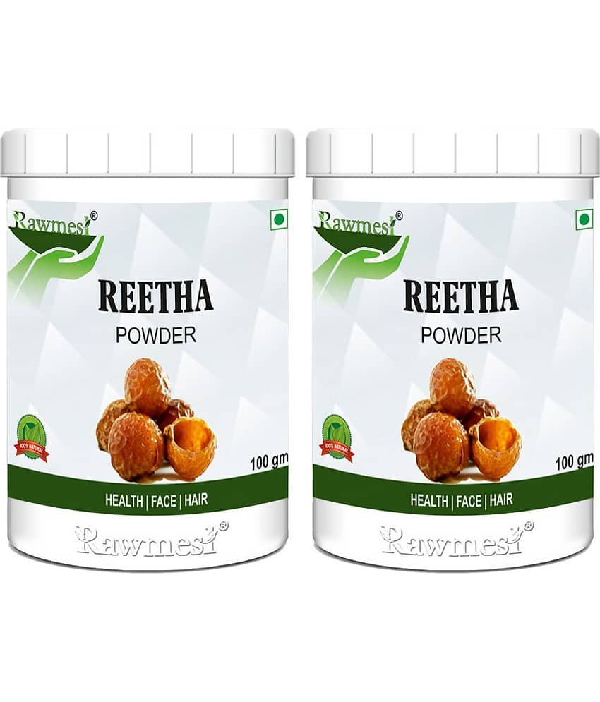 rawmest Reetha Fruit Powder for Hair Scalp Treatment 200 g Pack of 2