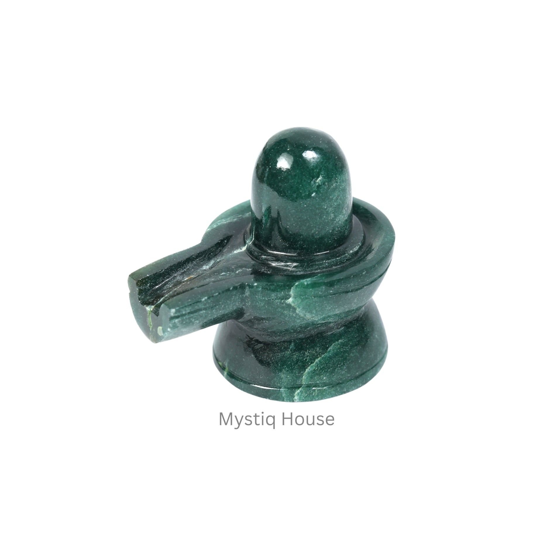 Green Jade Stone Shivling-Approx 50-100 gms