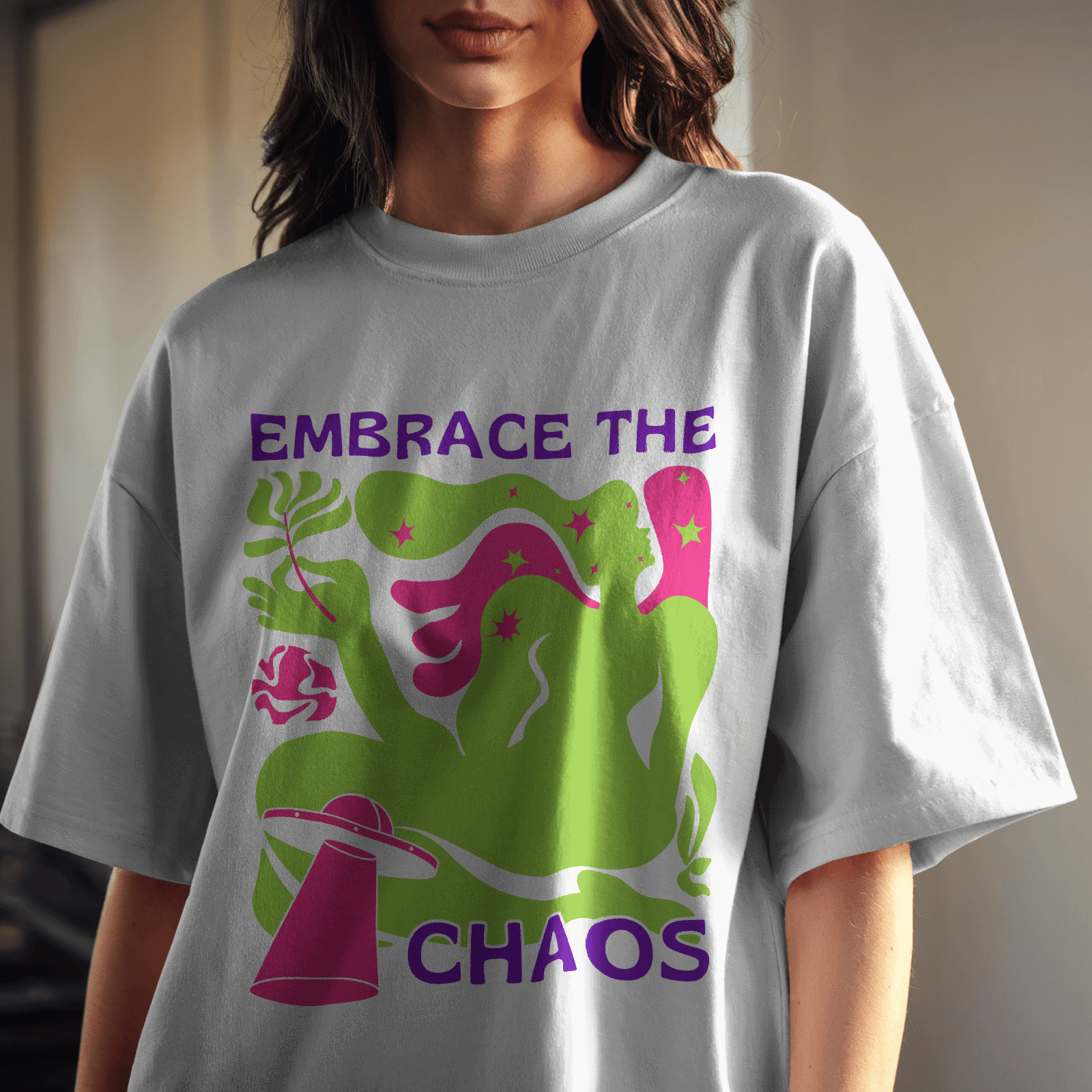 Embrace The Chaos-White / XS