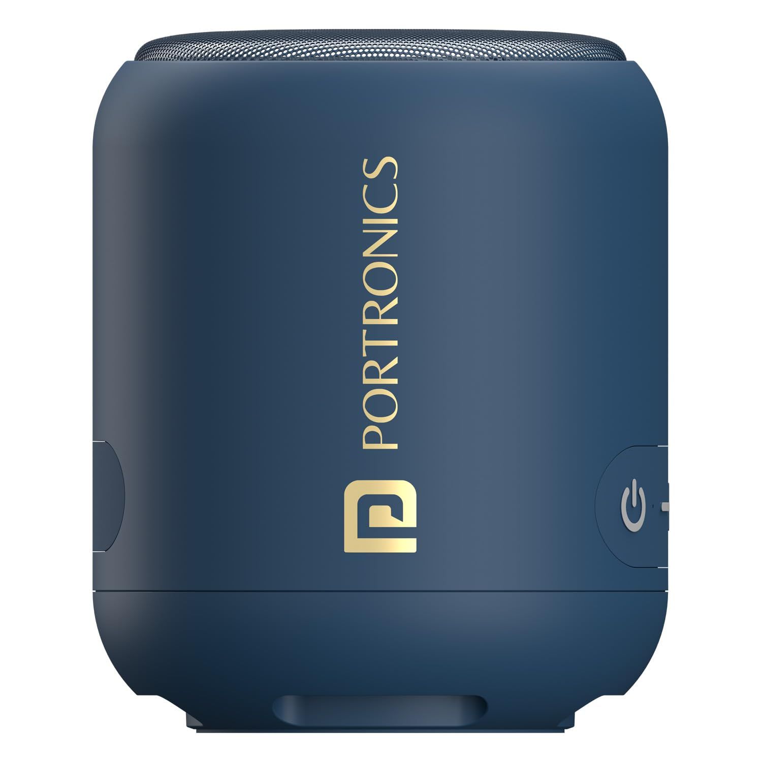 Portronics SoundDrum 1 12W TWS Portable Bluetooth Speaker with Powerful Bass, Bluetooth 5.3V, 360° Surround Sound, USB Drive in, Type C Fast Charging(Blue) Blue / small