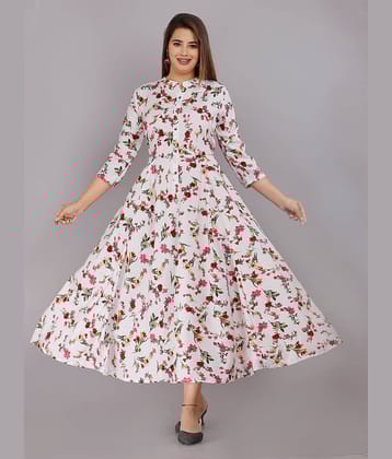 Aadi - White Cotton Women's Anarkali Kurti ( Pack of 1 )