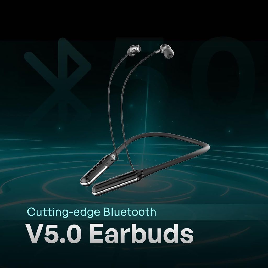 Cellecor BT-2 Waterproof Wireless Headphone with Big 75 Hours Playback time, Bluetooth V5.0, Voice assitance and Noise cancelation with inbuilt mic