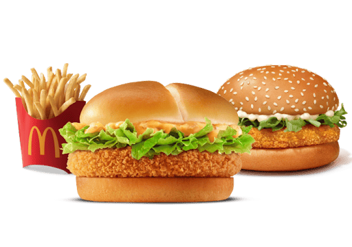 Crispy Veggie Burger + McVeggie Burger + Fries (M).