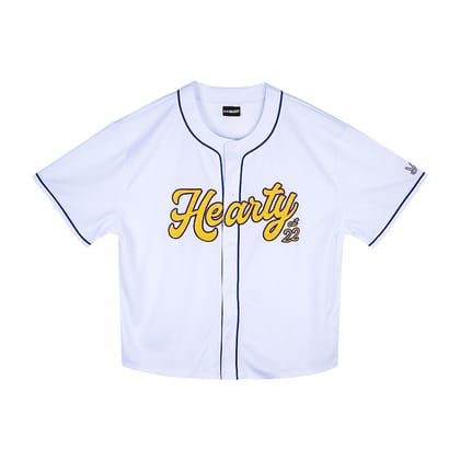 HEARTY BASEBALL JERSEY WHITE-XXS
