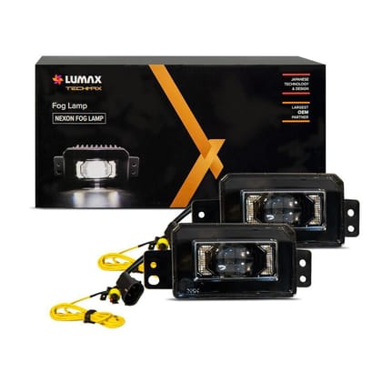 Lumax LED DRL Fog Lamp Wiring Kit for Nexon 2023 | Set of 2 Fog Lamps for Enhanced Visibility & Safety | Waterproof | Easy Installation