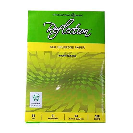 Reflection A4 size white paper ream 65 GSM