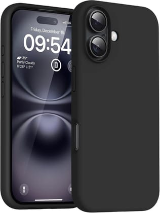 DIZORO Compatible for iPhone 16 Case 6.1, Slim Liquid Silicone 3 Layers Full Covered Soft Gel Rubber Phone Case Protective Cover 6.1 Inch - Black DIZORO Compatible for iPhone 16 Case 6.1, Slim Liquid Silicone 3 Layers Full Covered Soft Gel Rubber Phone C